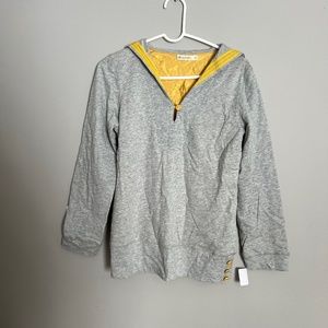 Comme Toi Women's Grey and Yellow Long Sleeve Top Medium